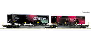 HO�Q�[�W �ݎ� Roco ���R TX Logistik Sdggmrs 738 T3000e Era VI DC Double pocket articulated wagon