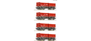 HO�Q�[�W �S���͌^ Roco ���R DB AG Dump truck type Fans 128 4 piece set Era VI DC