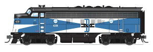 �{�X�g�������C���S�� EMD F3A �f�B�[�[���@�֎� �X�^���_�[�hDC #4228A McGinnis�h�� / Broadway Limited HO�Q�[�W �S���͌^ �O���S��