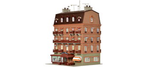 HO�Q�[�W �S���͌^ Vollmer �t�H���}�[ ���� LED�Ɩ��t�� �V�e�B�z�e�� �g���L�b�g City hotel with interior and LED lighting functional kit