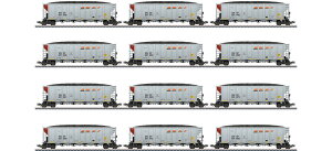 HO�Q�[�W �S���͌^ Marklin �����N���� Twelve BNSF coal transport wagons Era VI AC