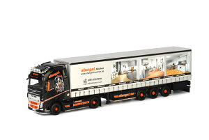 Volvo�{���{ FH4 GLOBETROTTER 4X2 �J�[�e���T�C�_�[�g���[���[ 3�� Stengel / WSI 1/50 ���݋@�B �͌^