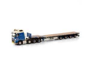 Volvo�{���{ FH4 8X4 GLOBETROTTER Nooteboom TELESTEP 4 AXLE Baetsen / WSI 1/50 ���݋@�B �͌^