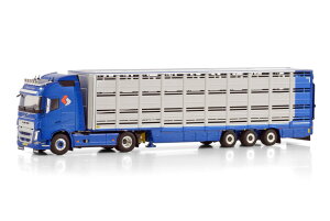 Volvo�{���{ FH4 GLOBETROTTER 4X2 LIVE STOCK TRAILER - 3 AXLE Groot Zevert / WSI 1/50 ���݋@�B �͌^