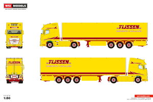�y�\��z2026�N�����\�� Volvo�{���{ FH AERO GLOBETROTTER XXL 4X2 BOX TRAILER - 3 AXLE Tijssen Dronrijp / WSI 1/50 ���݋@�B �͌^