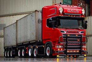 y\z2026N\ BACA SCANIA R6 TOPLINE 6x2 cCXeA 2CONNECT Rrg[[ 5 + 2x 20FTRei g[[ / WSI 1/50 ݋@B͌^ Hԗ