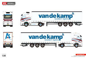 �y�\��z2026�N�����\�� Volvo�{���{ FH AERO GLOBETROTTER XL 4X2 �J�[�e���T�C�_�[�g���[���[ 3�� Van de Kamp / WSI 1/50 ���݋@�B �͌^