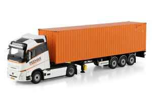 Volvo�{���{ FH AERO GLOBETROTTER 4X2 FLEX CONTAINER TRAILER 3 AXLE 40FT CONTAINER Peeman / WSI 1/50 �͌^