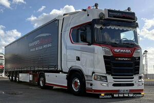 �y�\��z2026�N�����\�� Scania�X�J�j�A S HIGHLINE CS20H 4X2 �J�[�e���T�C�_�[�g���[���[ 3�� Transports Allaire / WSI 1/50 ���݋@�B �͌^