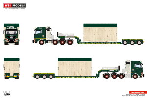 �y�\��z2026�N�����\�� MAN TGX XLX EURO 6C FACELIFT 8X4 LOW LOADER 3 AXLE August Alborn / WSI 1/50 ���݋@�B �͌^