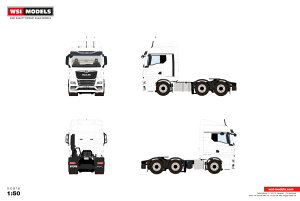 �y�\��z2026�N�����\�� MAN TGX GM 6X2 TWN STEER AXLE White Line / WSI 1/50 ���݋@�B �͌^