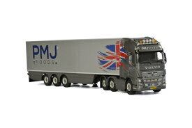 PMJ Foods Volvoボルボ FH4 Globetrotter XL リーファートレーラー Carrier 3軸 トラック /WSI 建設機械模型 工事車両 1/50 ミニチュア
