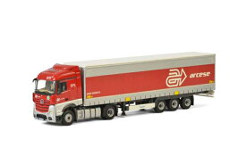 Arcese Mercedes Benz Actros MP4 Stream Space curtainside semitrailer /WSI 1/50 ミニチュア 建設機械模型 工事車両