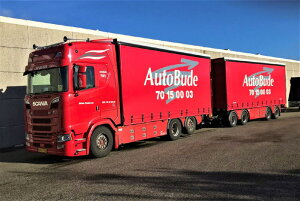y\z12ȍ~\AUTOBUDE; SCANIA S HIGHLINE CS20H 6X2 TAG AXLE RIGED TRUCK DRAWBAR CURTAINSIDE COMBI 7 gbN /WSI 1/50 ݋@B͌^