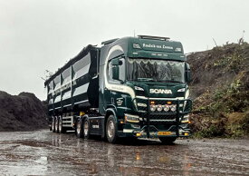 【予約】4-6月以降発売予定HENDRIK VAN LOENEN; SCANIA R HIGHLINE CR20H 6X2 TAG AXLE TIPPER VOLUME TRAILER - 3 AXLE トラック /WSI 1/50 建設機械模型 工事車両