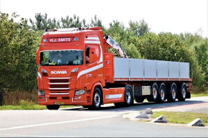 y\zTRANSPORTBEDRIJF H.J. SMITS SCANIA R HIGHLINE CR20H 4X2 BRICK TRAILER 4 gbN/WSI 1/50 ݋@B͌^ Hԗ