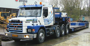 y\zVAN WIJGERDEN TRANSPORT SCANIA 3 SERIES TORPEDO 8X4 EURO LOW LOADER 4 g[[/WSI 1/50 ݋@B͌^ Hԗ
