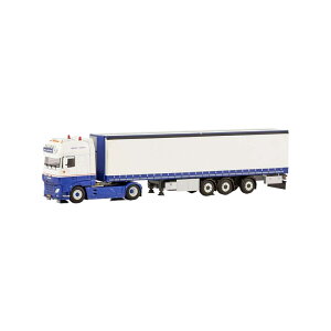 VDB Lunteren DAF XF Super Space Cab MY2017 4x2 Curtain Tarpaulin Semitrailer 3axle g[[ / WSI 1/50 ݋@B͌^ Hԗ