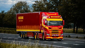 y\z2025N\MEIJERING TRANSPORT SCANIA R NORMAL CR20N 6X2 TWIN STEER REEFER TRAILER - 3 gbN/WSI 1/50 ݋@B͌^ Hԗ