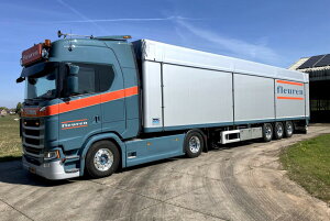 �y�\��z2026�N�����\�� Fleuren SCANIA S HIGHLINE CS20H 4X2 MOVING FLOOR TRAILER 3 AXLE / WSI 1/50 �~�j�J�[ �g���b�N�͌^