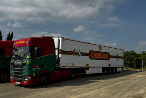 �y�\��z2027�N�����\�� Transportes Cabrera SCANIA S HIGHLINE CS20H 4X2 REEFER TRAILER / WSI 1/50 �~�j�J�[ �g���b�N�͌^