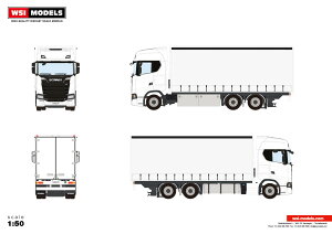y\z2025N\WHITE LINE SCANIA S HIGHLINE CS20H Wbh J[eTChgbN 6X2 ^OANX gbN/WSI 1/50 ݋@B͌^ Hԗ
