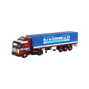 J. v.d. Schouw Scania R113/R143 Streamline classic Curtainside Semitrailer g[[ / WSI 1/50 ݋@B͌^ Hԗ