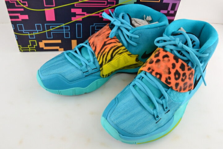 楽天市場 中古 Nike Kyrie 6 Ep ナイキ カイリー 6 Ep Bq4631 300 スニーカー 26 5cm 水色 オレンジ 箱あり 02r7290 中古品 牛久店 トレーダー 楽天市場店