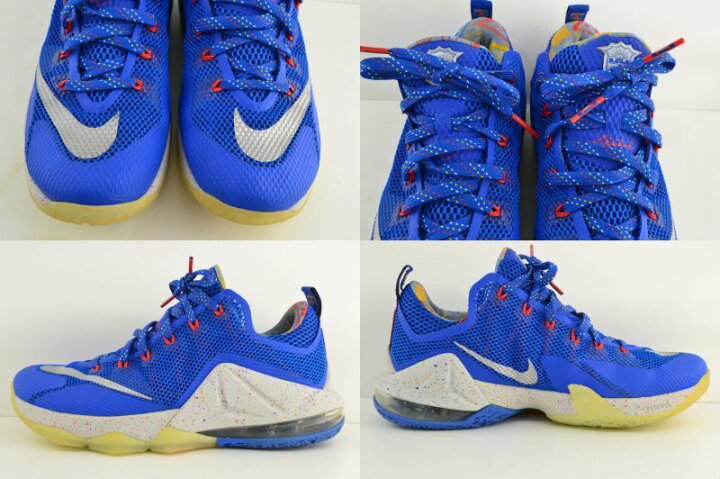 【中古】NIKE LEBRON 12 LOW ナイキ レブロン12 812560-406 ローカットスニーカー 26.5cm 青 ブルー 箱あり 02r7441 中古品【牛久店】 トレーダー ナイキ NIKE レブロン ソルジャー 青色 ブルー