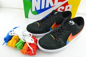 【中古】NIKE SB×Polaroid NIKE SB DUNK LOW PRO QS DH7722-001 ナイキ SB ダンク ロー プロ QS "ポラロイド" スニーカー 27.5cm 黒 ブラック×マルチカラー 箱・替え紐あり 02r13280 中古品【牛久店】