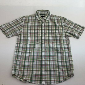 【中古】THE NORTH FACE ザノースフェイス 半袖チェックシャツ MAXIFRESH SHIRT NT20169 サイズM グリーン×レッド×イエロー×ホワイト×グレー 02r13896 中古品 【牛久店】