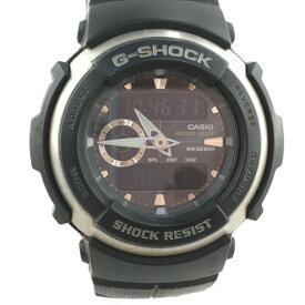 【中古】 CASIO カシオ G-SHOCK ジーショック メンズ腕時計 G-300-3AJF クォーツ 電池 デジタル アナログ 黒 ブラック 02r14980 中古品 【牛久店】