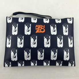 【中古】KENZO ケンゾー クラッチバッグ セカンドバッグ 'Shrimps' 紺 ネイビー 02r16357 中古品 【牛久店】