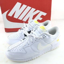 【中古】 NIKE WMNS DUNK LOW "Yellow Heart" ナイキ ウィメンズ ダンク ロー "イエロー ハート" スニーカー FD0803-100 サイズ28cm 白 ホワイト 箱・タグあり 02r16697 中古品 【牛久店】