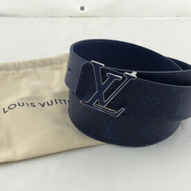 【中古】LOUIS VUITTON ルイヴィトン ベルト サンチュール LVイニシャル タイガ コバルト M0159 85/34 青 ブルー 保存袋あり 02r16852 中古品 【牛久店】