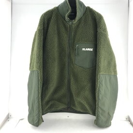 【中古】X-LARGE エクストララージ BOA FLEECE ZIP UP JACKET ボア フリースジャケット 101204021004 サイズXL 緑 グリーン 02r16938 中古品 【牛久店】