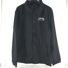 【中古】THRASHER スラッシャー COACH JACKET コーチジャケット TH8962 ロゴ刺繍 サイズM タグあり 黒 ブラック 02r16941 中古品 【牛久店】