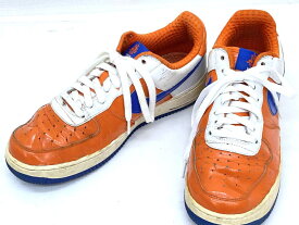 【中古】NIKE AIR FORCE 1 PREMIUM ナイキ エア フォース 1 プレミアム 309096-811 サイズ26.5cm 2004ワールドカップ オランダ代表モデル オレンジ ブルー 青 メンズ 靴 スニーカー 03r8506【入間店】