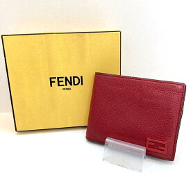 【中古】FENDI フェンディ 二つ折り財布 7M0169 赤 レッド コンパクト レディース 03r10102【入間店】