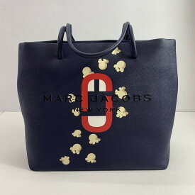 【中古】マークジェイコブス　MARC JACOBS　マークジェイコブス　ポップコーンスクリームトートバッグ　ネイビー　M0013395　バッグ　04r8346【八王子店】