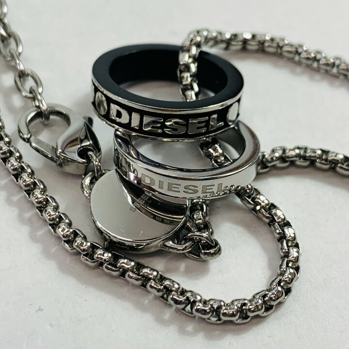 楽天市場】【中古】DIESEL ディーゼル ネックレス ダブルリング 