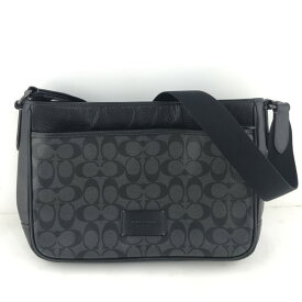 【中古】 コーチ COACH ディストリクト クロスボディ・シグネチャー キャンバス ブラック メンズ ショルダーバッグ 02w00136 【牛久店】