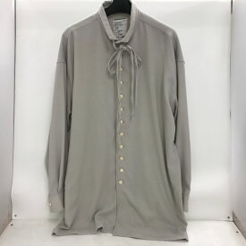 【中古】 シャリーフ SHAREEF BACK PLEATS SHIRTS バックプリーツシャツ ライトグレー メンズ サイズ2 長袖シャツ ポリエステル 02w01199 【牛久店】