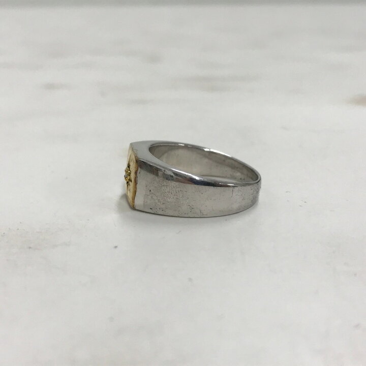 楽天市場】【中古】 SAAD サード スクエアタイプ シグネットリング 23  