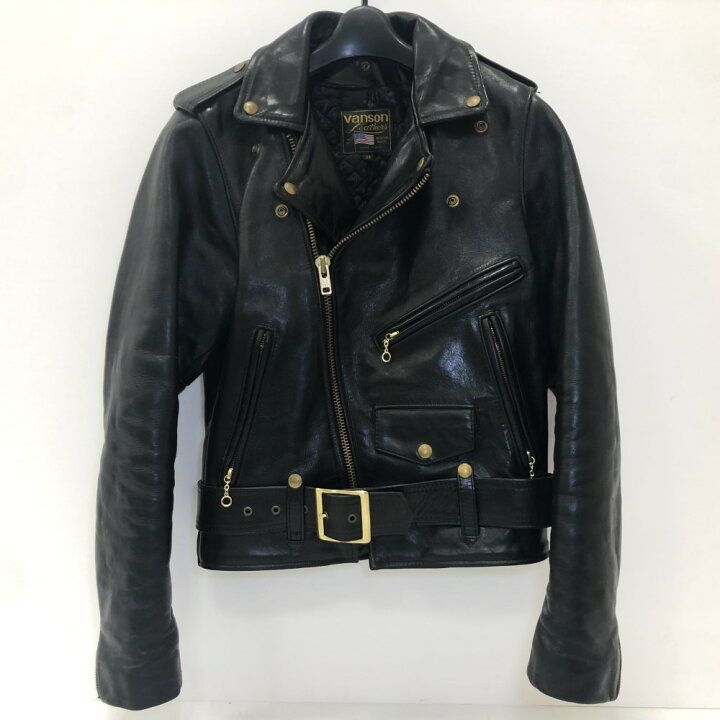 楽天市場】07w2307☆ VANSON C2 バンソン ダブルライダースジャケット 