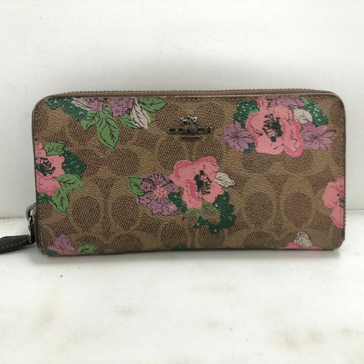 楽天市場】【中古】 コーチ COACH シグネチャー 花柄 ラウンド 