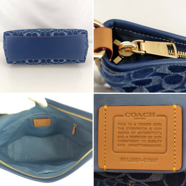 楽天市場】【中古】 コーチ COACH シグネチャー デニム ローレル 