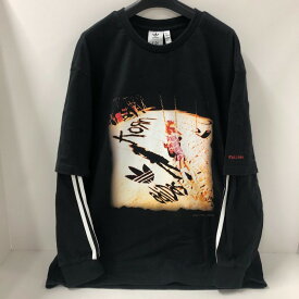 【中古】 アディダス adidas KORN × adidas L/S Tee ブラック XLサイズ 長袖Tシャツ 08w10944 【水戸店】