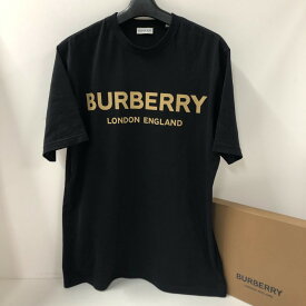 【中古】 バーバリー BURBERRY ブランドロゴデザイン ブラック S/S Tee 箱付き Sサイズ 半袖Tシャツ 08w11107 【水戸店】