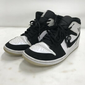 【中古】 NIKE (ナイキ) AIR JORDAN 1 MID エア ジョーダン 1 ミッド SE DIAMOND SHORTS ダイアモンドショーツ 29.0cm スニーカー メンズ 白 ホワイト 黒 ブラック 02r16463 中古品 【牛久店】